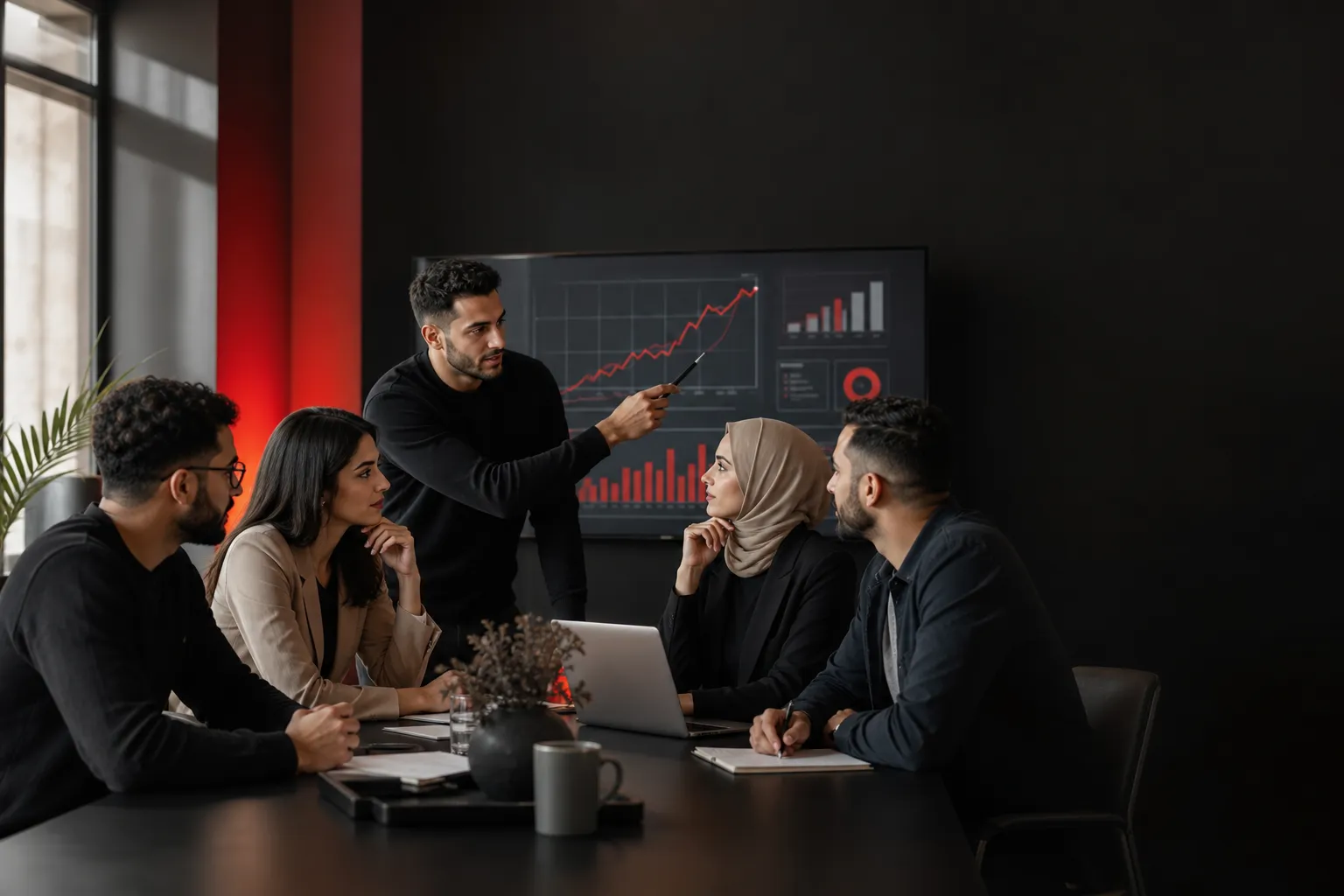 RISE team in Algeria collaborating around a table