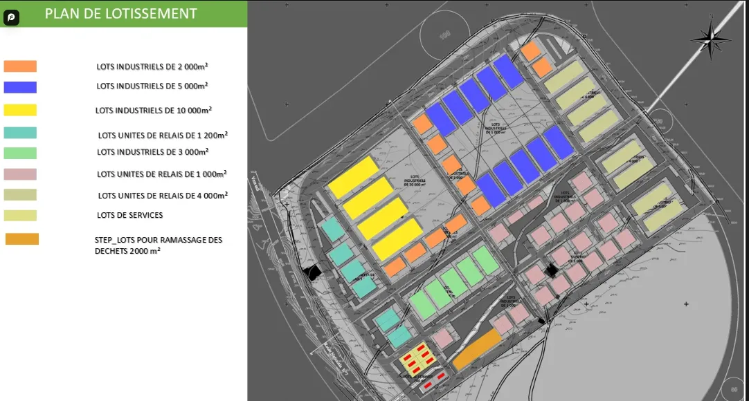 Plan de lotissement — Parc Technologique Tamansourt, Marrakech