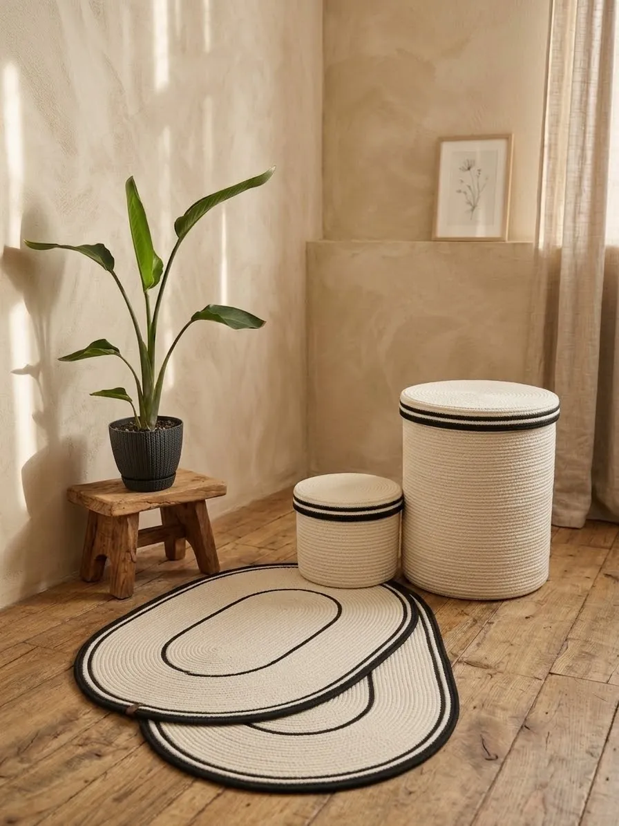 Ensemble Kenzi de paniers et tapis, vue cinq