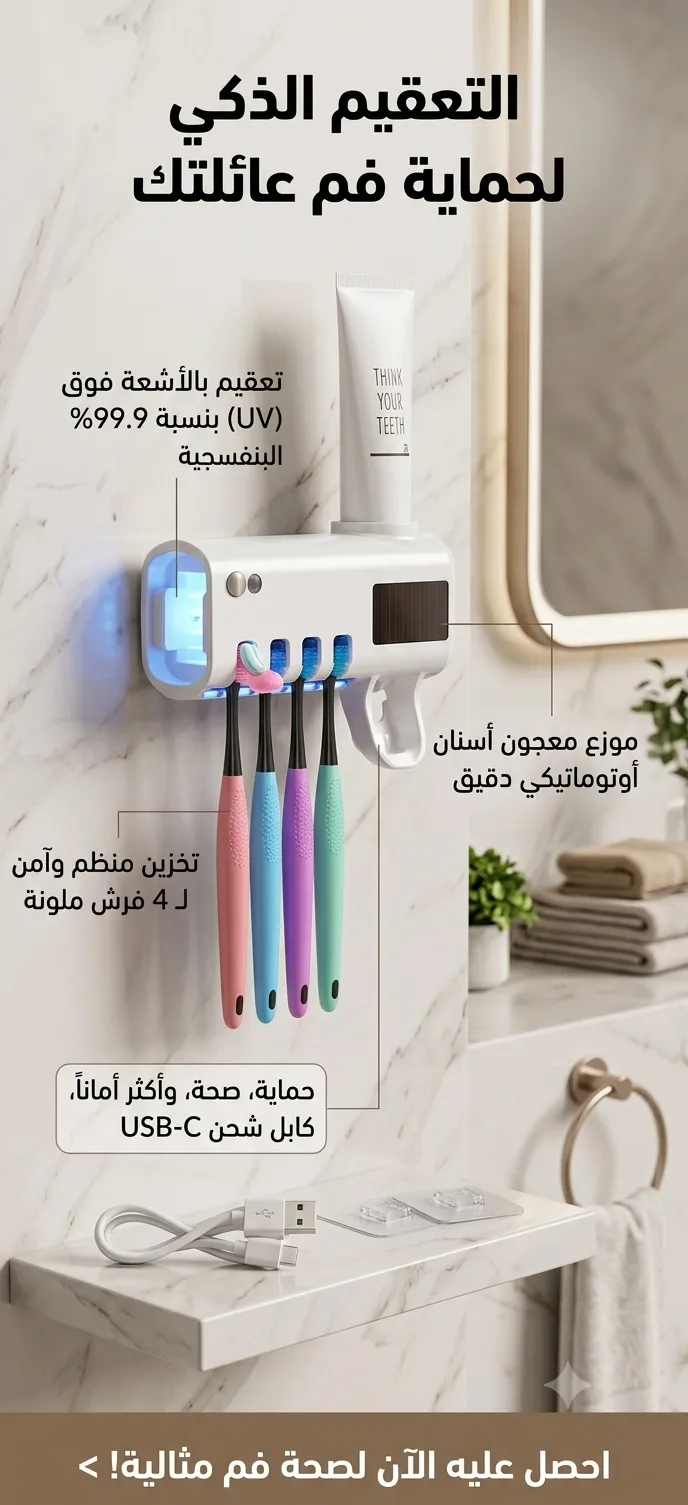 الحامل الذكي داخل حمّام مرتب